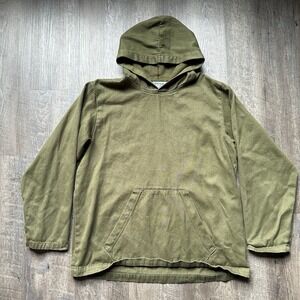 Vintage Mens Jungmaven Hemp Hoodie Organic Cotton Size Large Y2K Minimalist